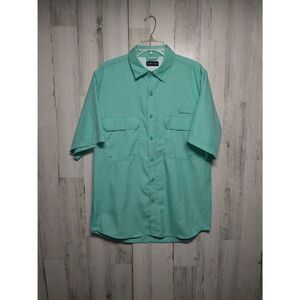 Joe Marlin Men's Medium Sea Green Vented Short Sleeve Fishing Shirt